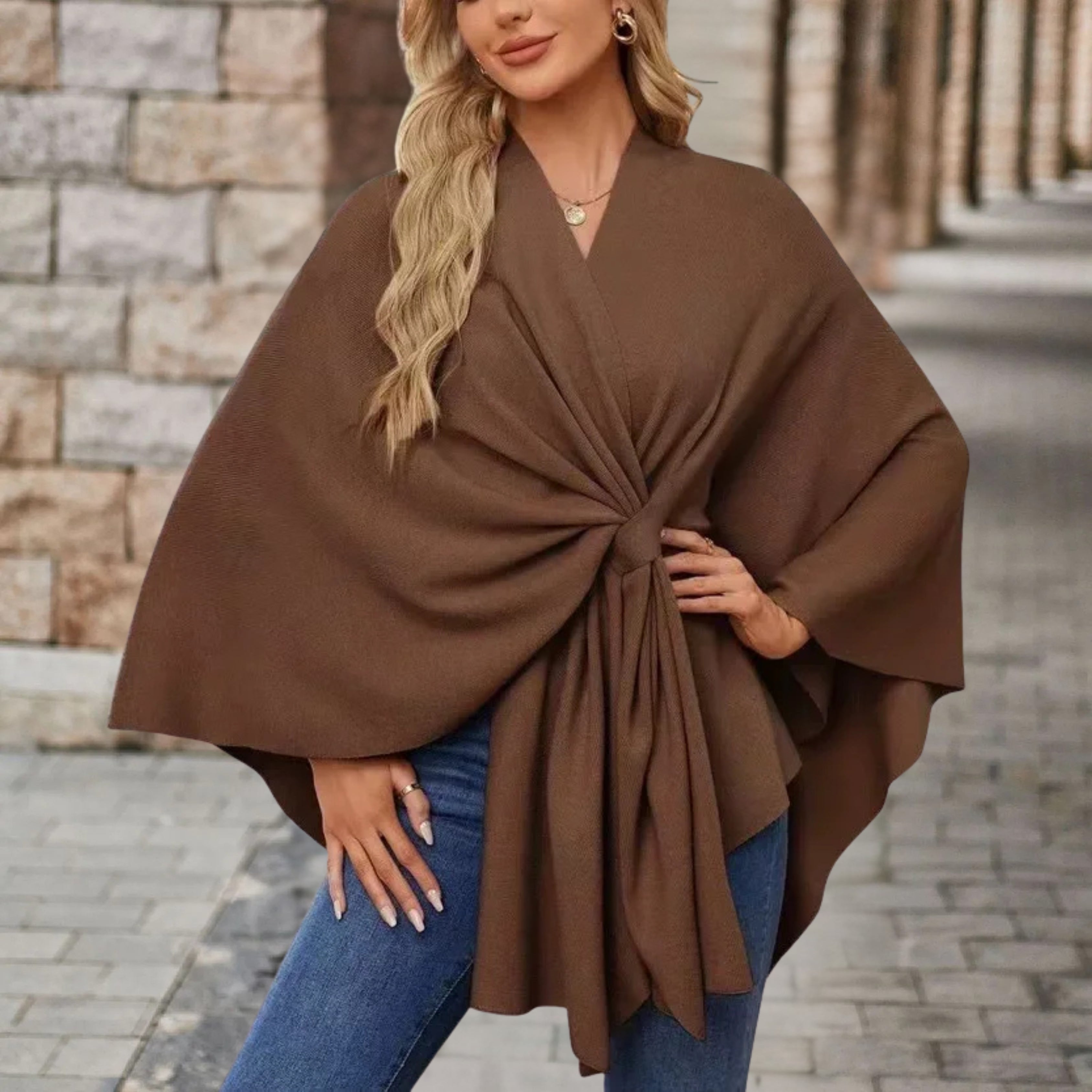 Poncho Chic Élégant pour Femme