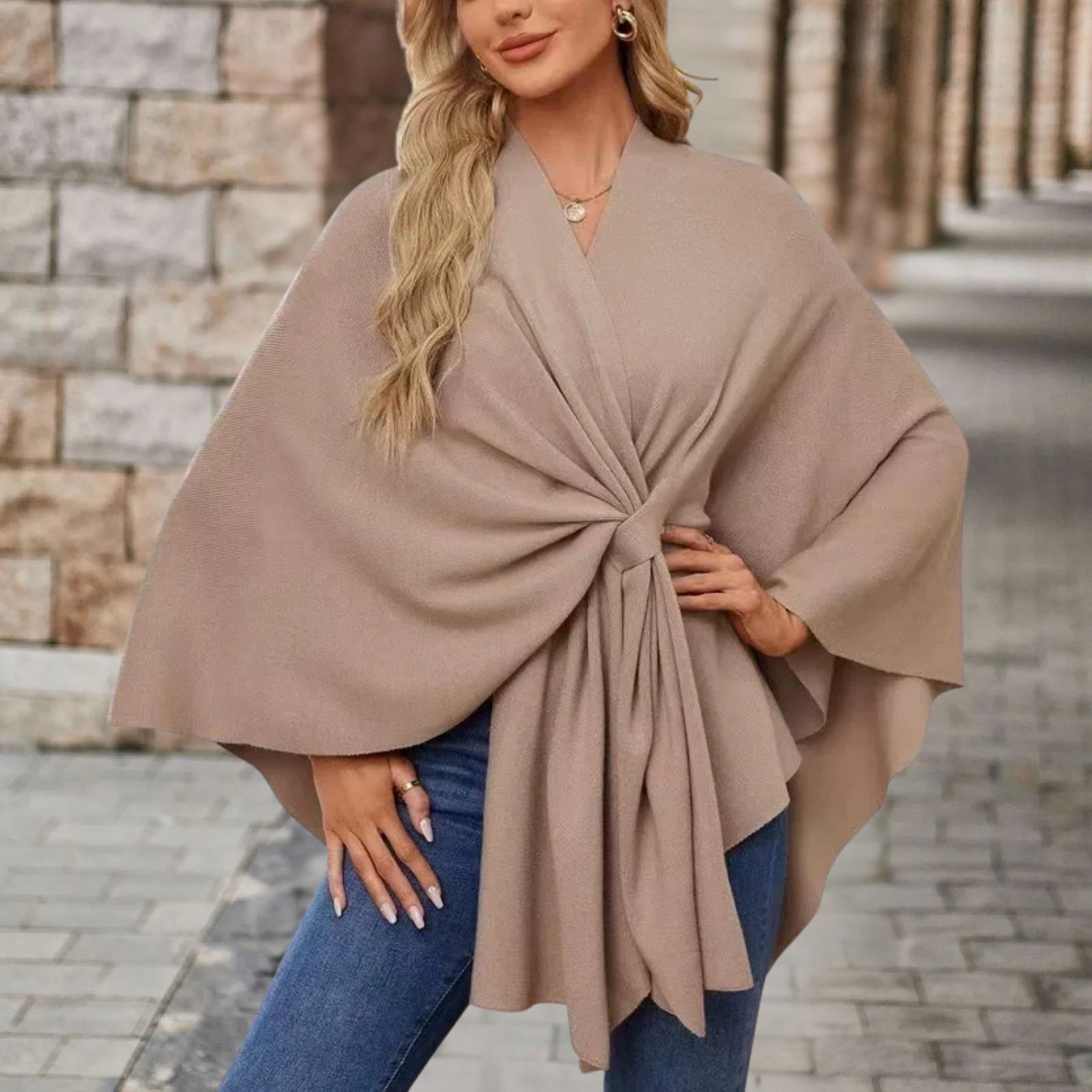 Poncho Chic Élégant pour Femme
