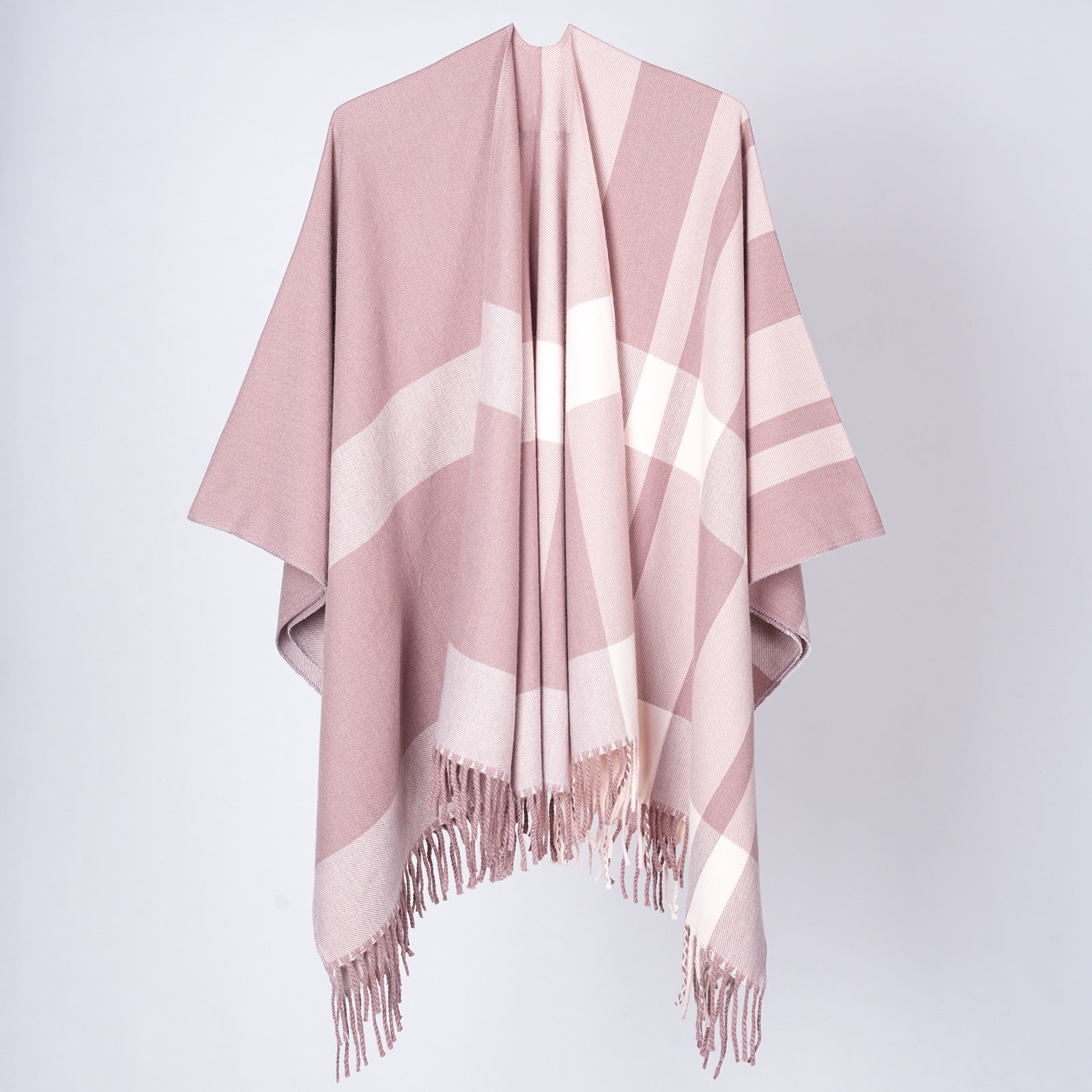 Chale plaid femme a franges - Classique et enveloppant